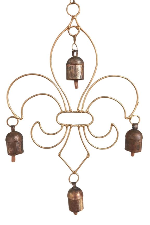 Windspiel Fleur De Lis Aus Messing  