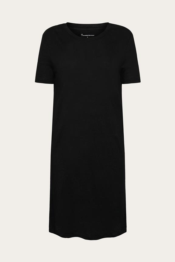 T-Shirt Kleid Leinen Schwarz Jet