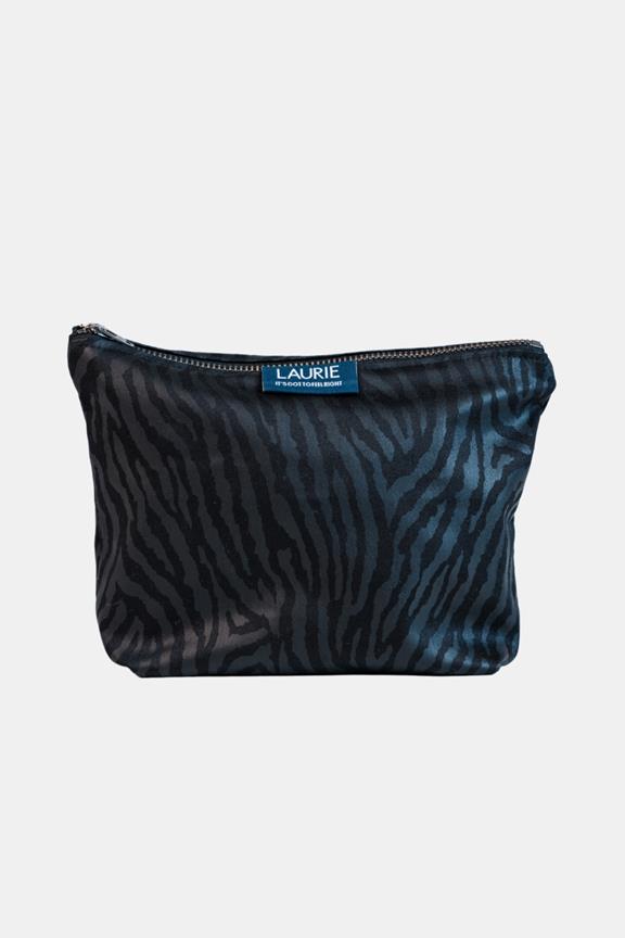Borsa Da Toilette Con Stampa Zebra Nera