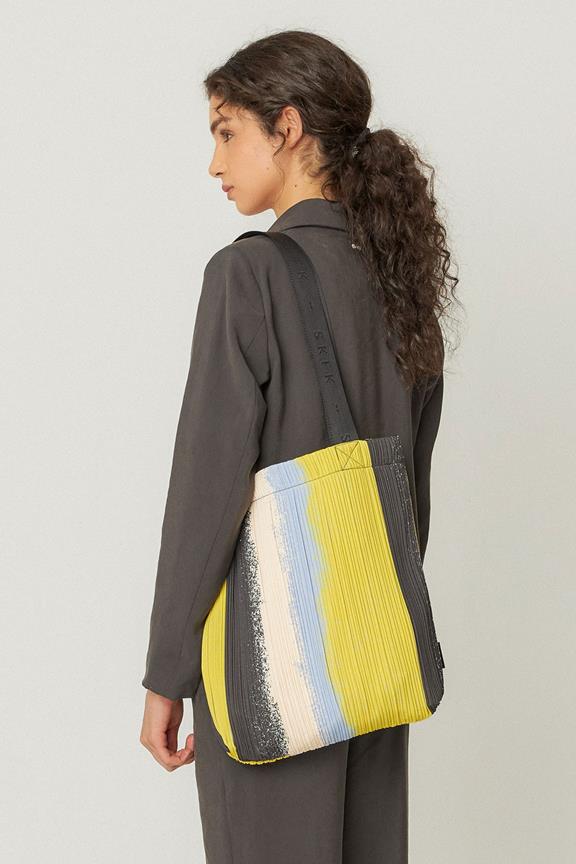 Tote Bag Haundi Mehrfarbig Gelb/Schwarz