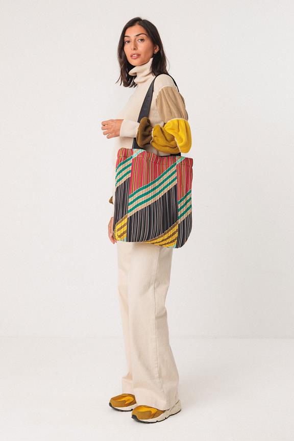 SKFK Tote Bag Haundi Multicolored Black/Red