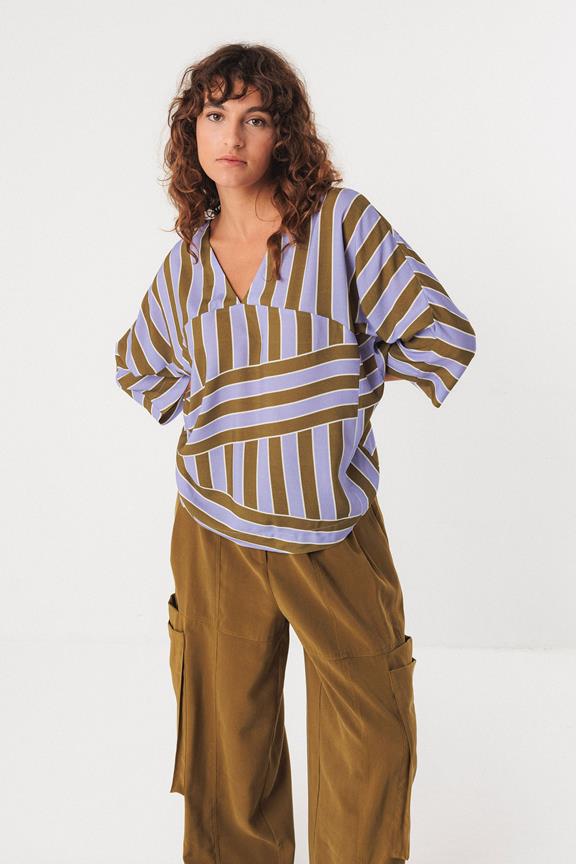Shirt Leiore Violet/Brown
