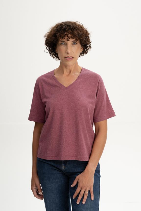 T-Shirt V-Ausschnitt Ankita Marmelade Melange