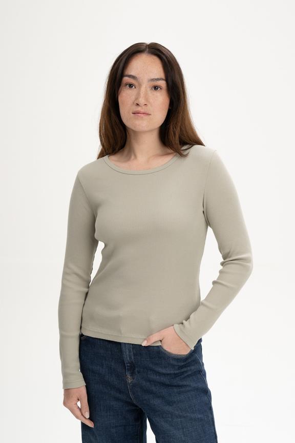 Longsleeve Ribbed Mehar Dusty Green