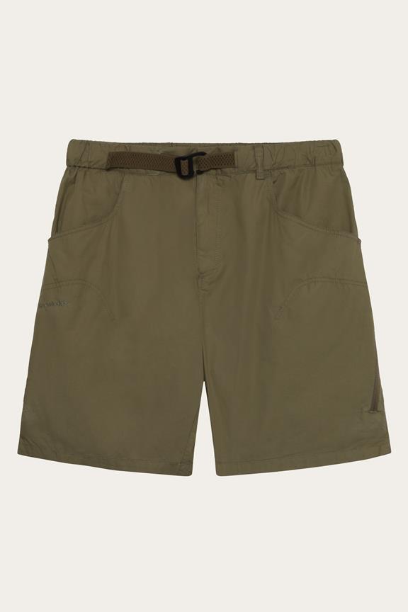 Shorts Met Ventilatieopeningen, Ripstop, 90 Cm, Verbrand Olijfgroen