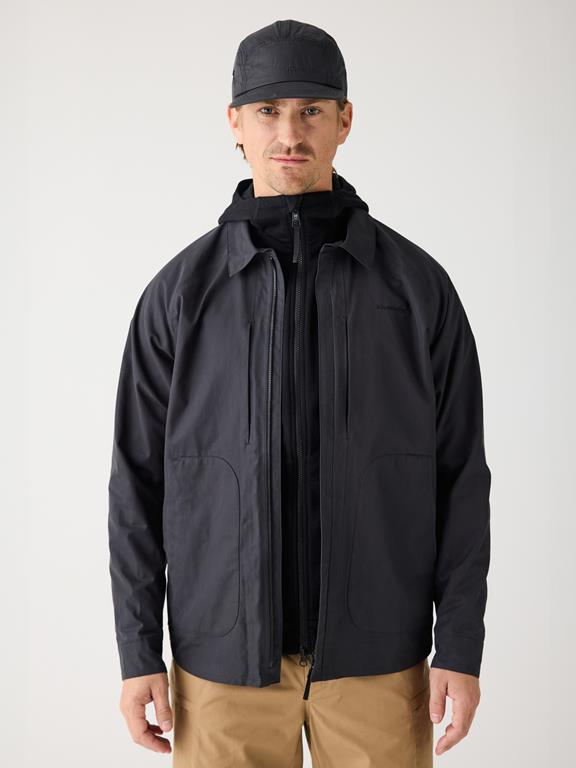 KnowledgeCotton Apparel Jacket Vent Canvas 200 Black Jet