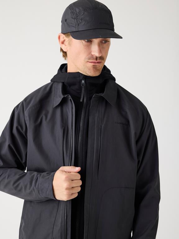 KnowledgeCotton Apparel Jacket Vent Canvas 200 Black Jet