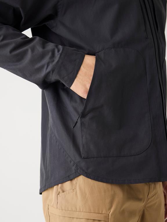 KnowledgeCotton Apparel Jacket Vent Canvas 200 Black Jet