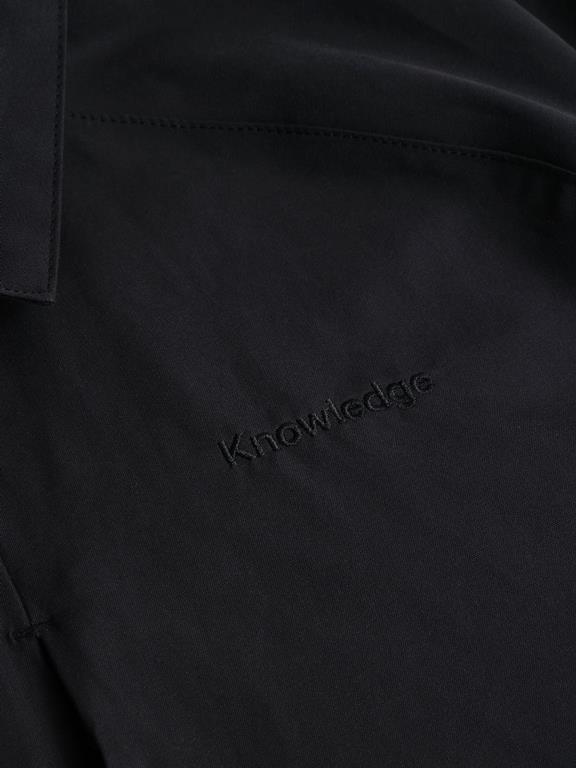 KnowledgeCotton Apparel Jacket Vent Canvas 200 Black Jet