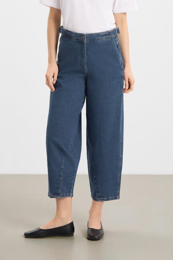 Jeans Freya Tapered Loose Cropped Blau
