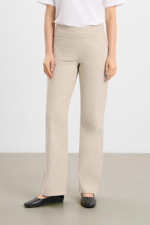 Hose Thea Straight Ml Grau Sand