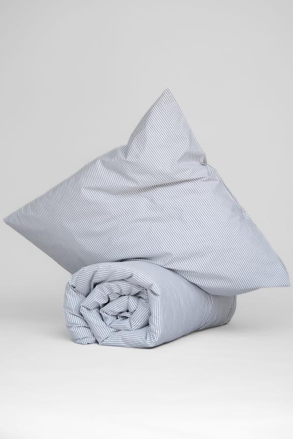 Bedding Set Majuli Blue/Natural White Stripes