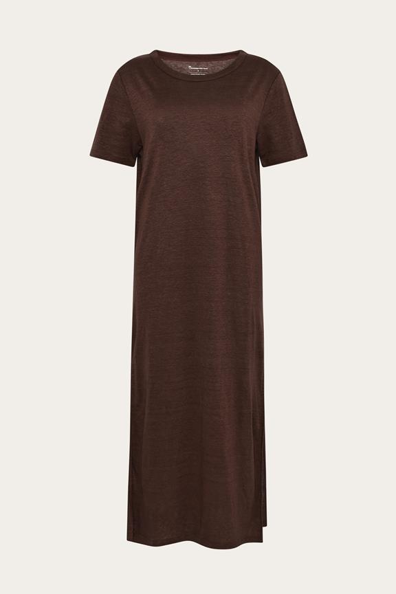 T-Shirt Kleid Leinen Shaved Chocolate