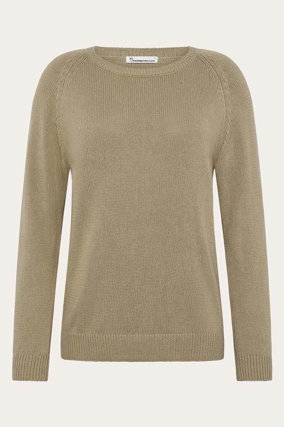 Sweater Women Crew Neck Twill Beige