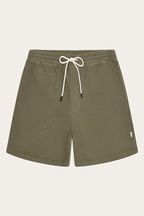 Shorts Vijgen Losse Bouclé Burned Olive