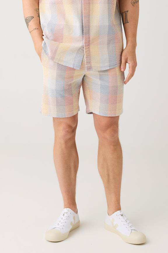 Shorts Fig Loose Seersucker Multicheck