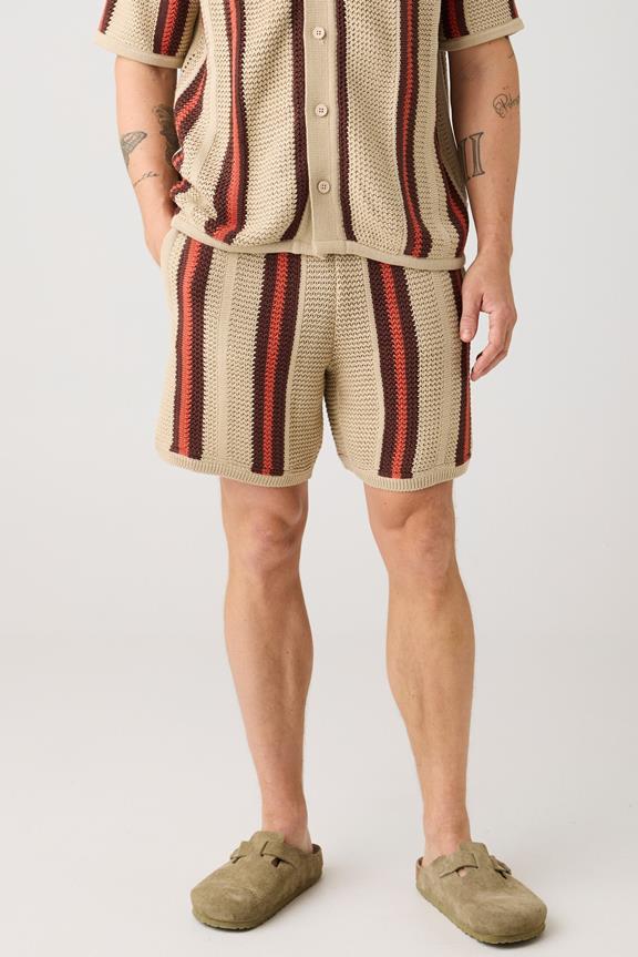 Gebreide Shorts Fig Loose Red