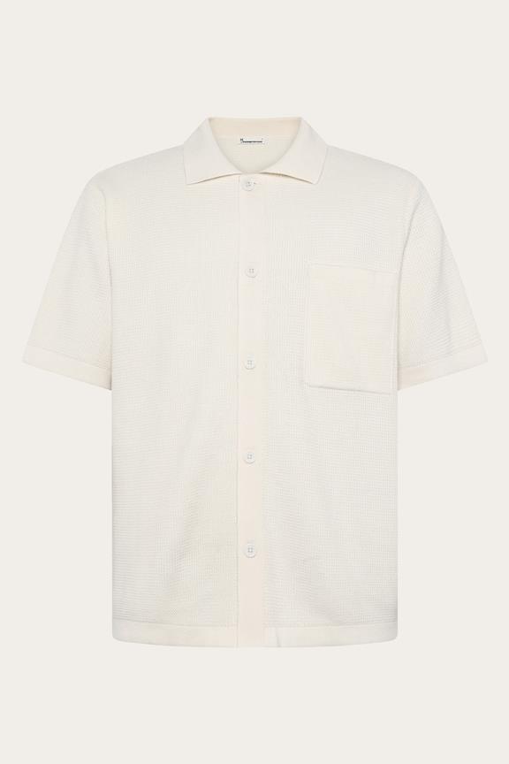 Overhemd Voor Heren, Normaal Gebreid, Met De Opdruk 'Egret' (Wit).