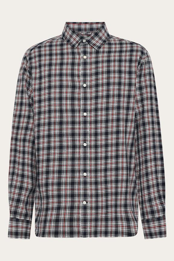 Overhemd Losvallend Geruit Marineblauw