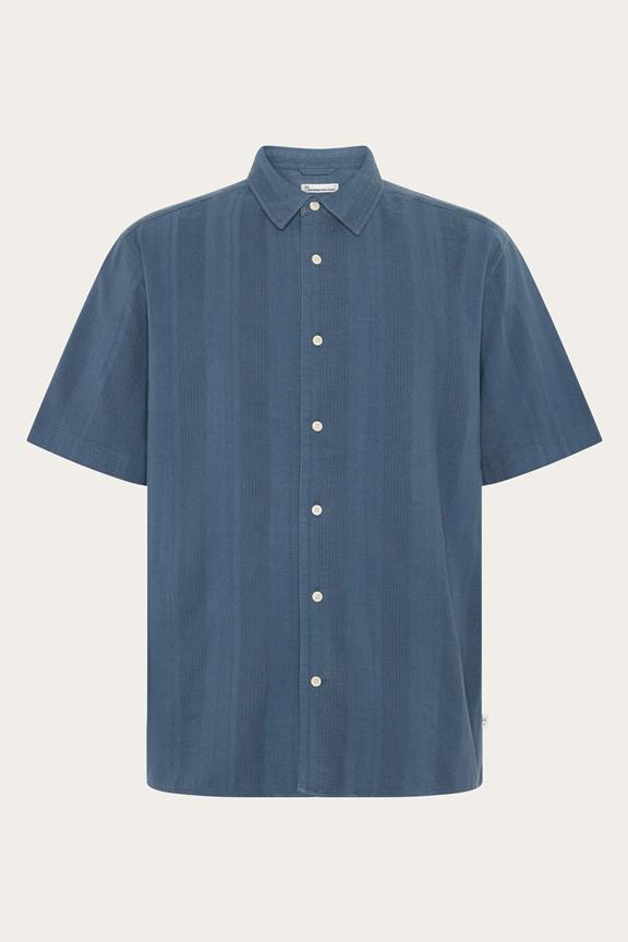 Overhemd Met Relaxte Pasvorm, Korte Mouwen Vintage  Indigo