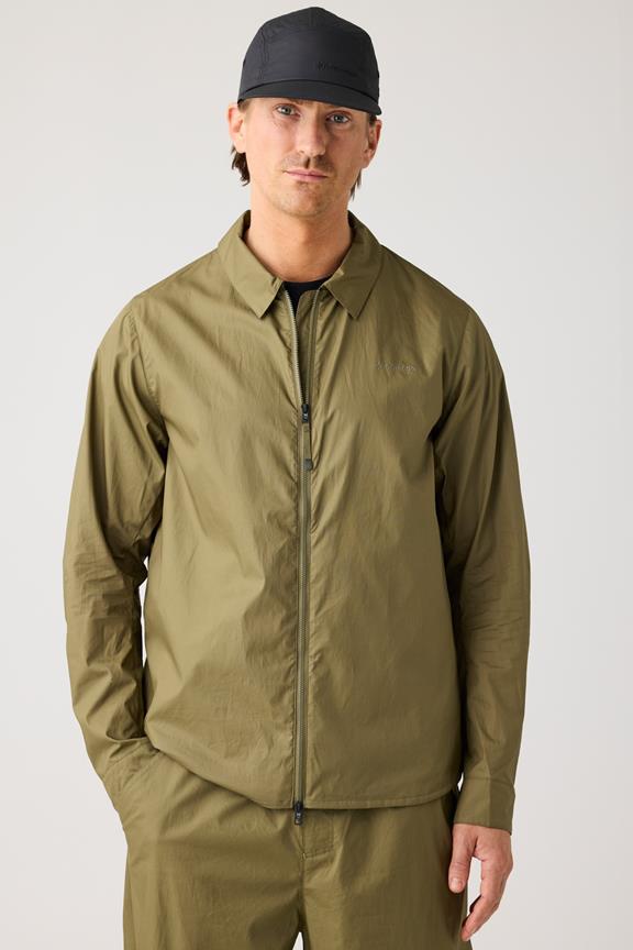 Overhemd Met Ventilatieopening, Ripstop, 90 Cm, Verbrand Olijfgroen