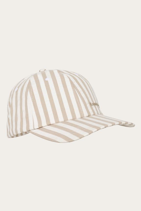 Cap Seersucker Crème Gestreept