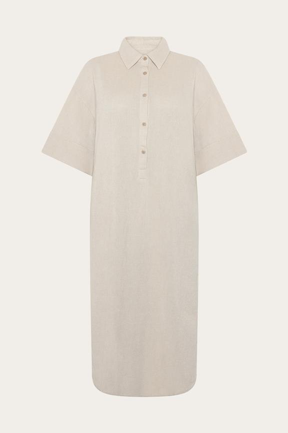 Shirt Dress Structure Twill Beige