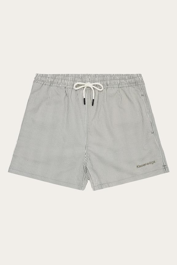 Zwembroek Tot Halverwege De Dij, Seersucker, Groene Streep