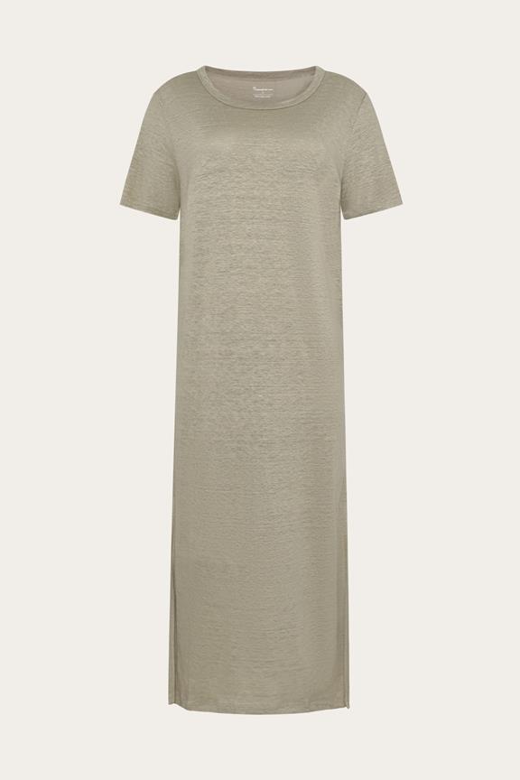 T-Shirt Kleid Leinen Twill Beige