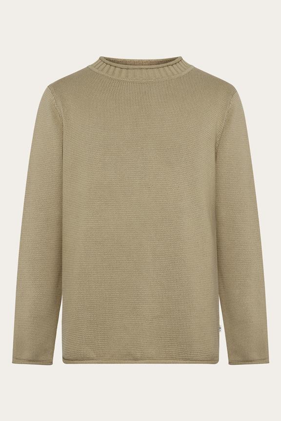 Trui Heren Met Ronde Hals, Twill, Beige