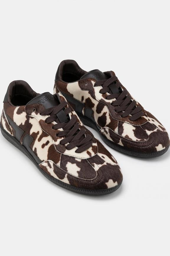 Sneakers Delta Cow Print Brown/White