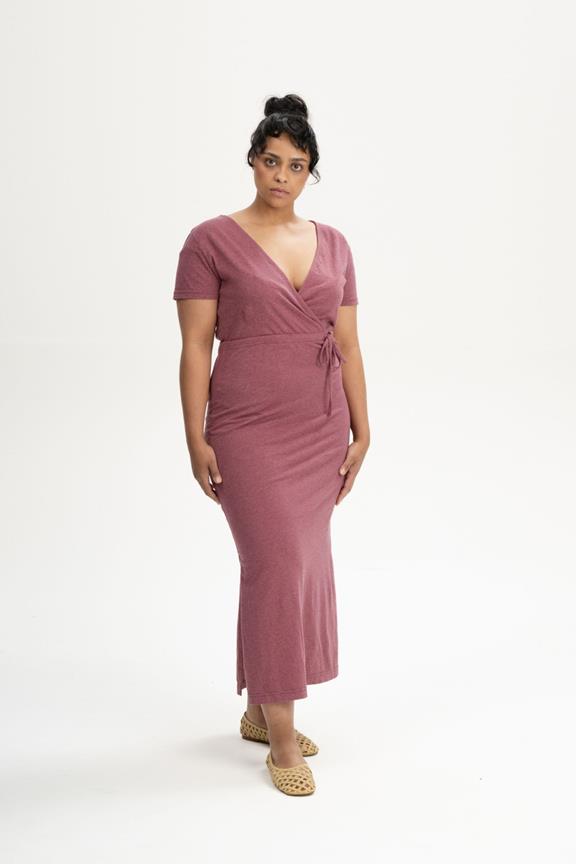 Dress V-Neck Shreoshi Marmalade Melange