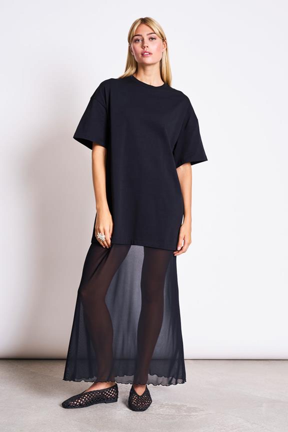 Kleid Mesh Jersey Lacerta Schwarz