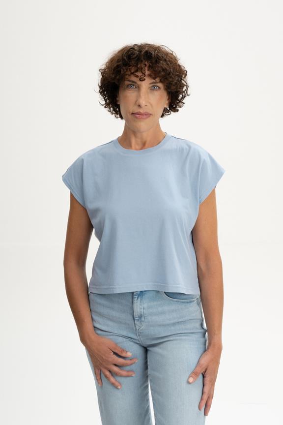 T-Shirt Cropped Bhamini Zartblau