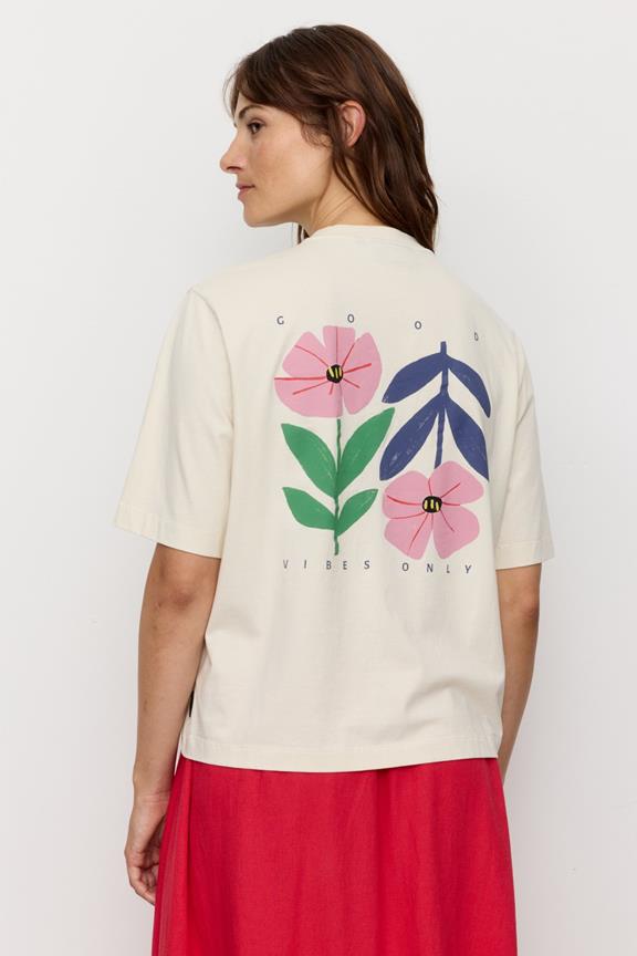 T-Shirt Azolla Good Vibes Blanc Arctique