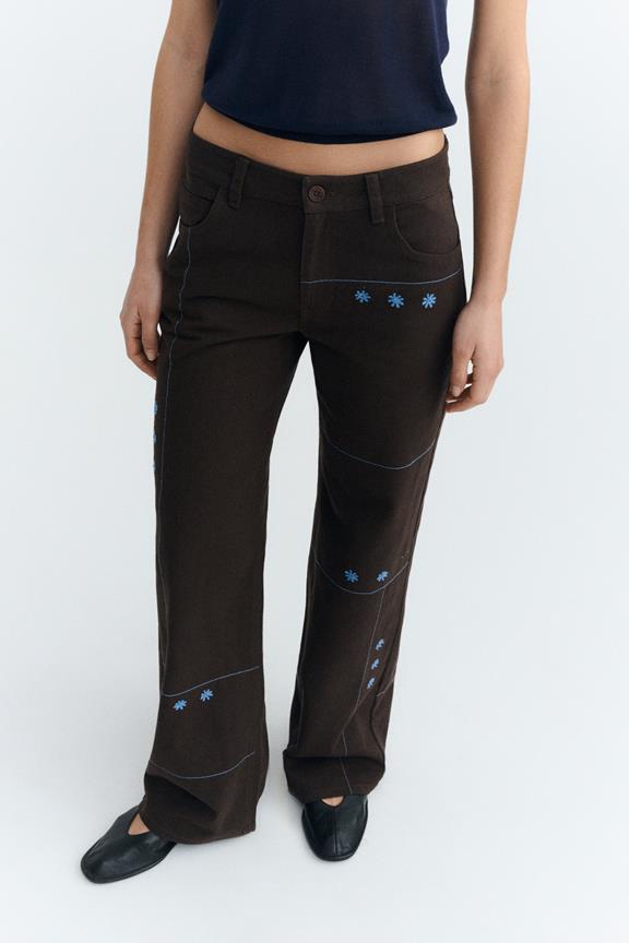 Hose Kettan Bestickt Braun