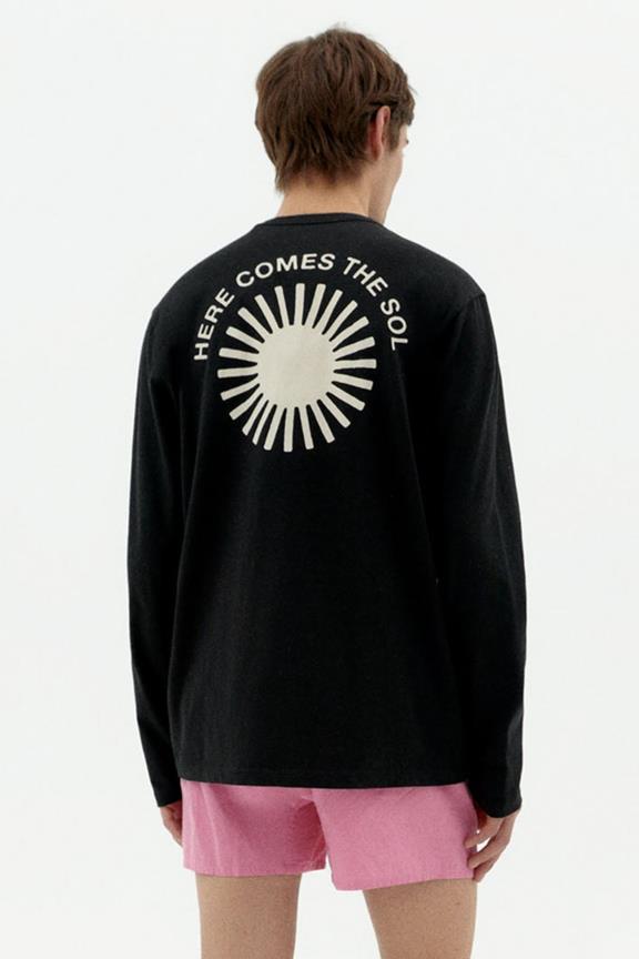 T-Shirt Met Lange Mouwen Emilio Sun Back Zwart