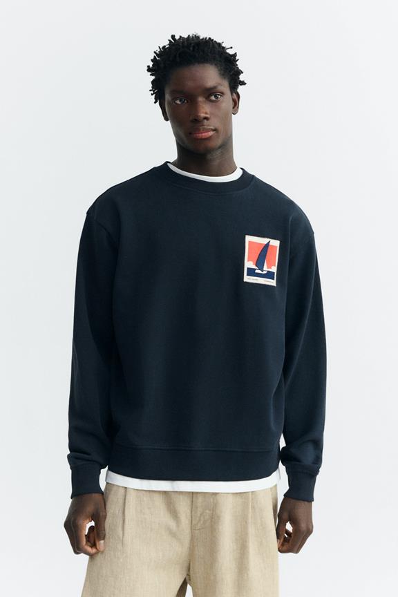 Sweatshirt Patched Optimist Leon Black