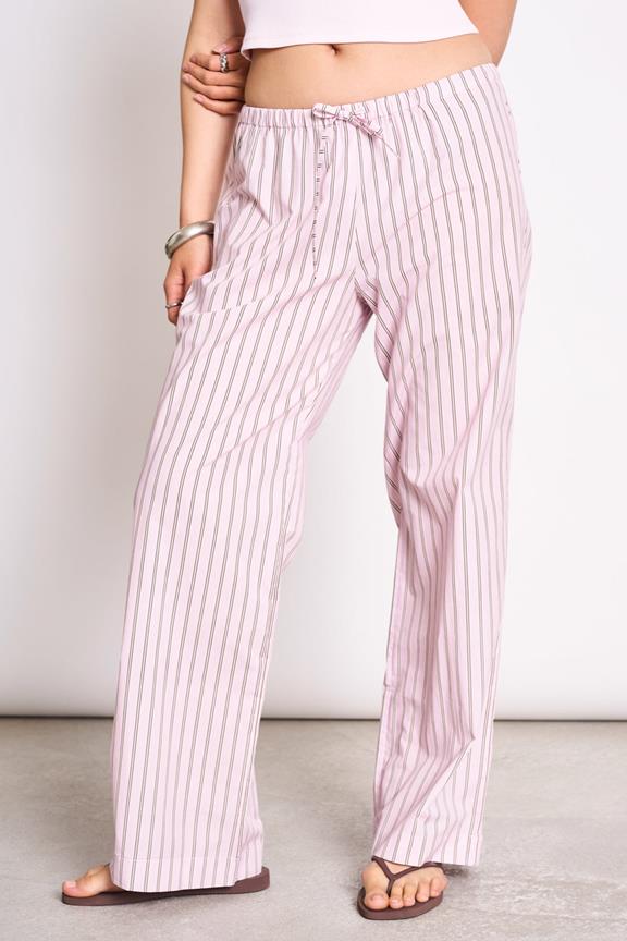 Broek Cetos Licht Orchidee Gestreept