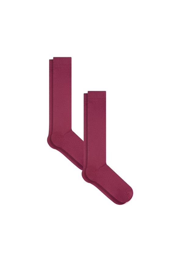 Multipack 2x Kniehoge Sokken Bordeauxrood
