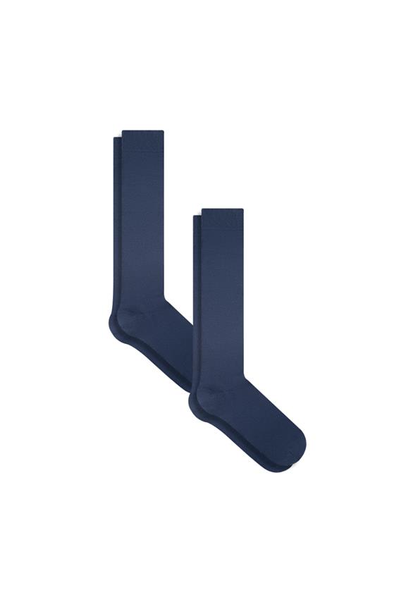 Multipack 2x Kniehoge Sokken Donkerblauw