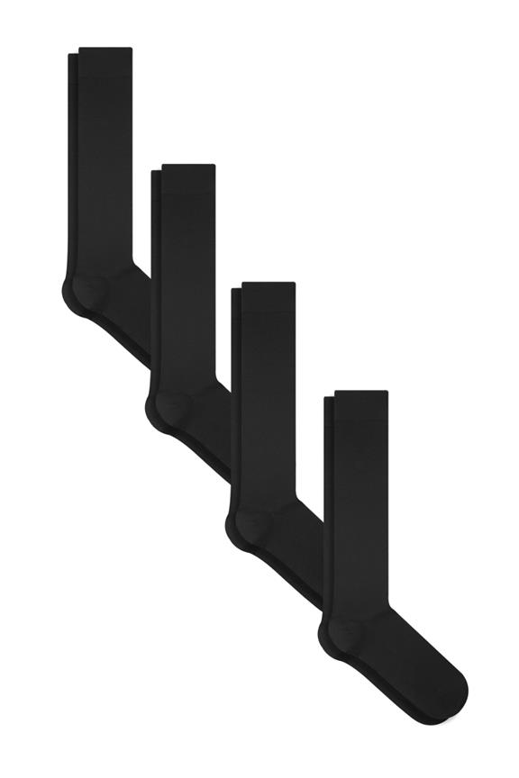 Multipack Van 4 Zwarte Kniekousen