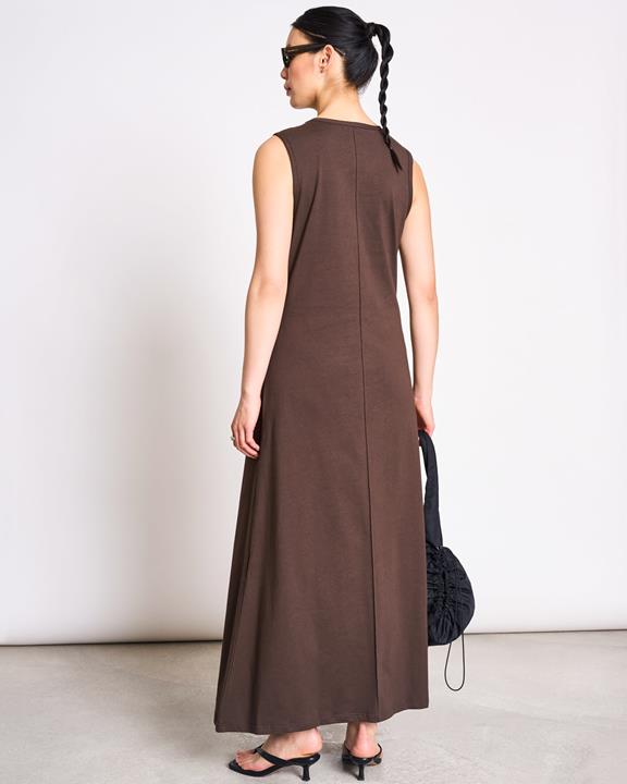 JAN 'N JUNE Ärmelloses Maxikleid Calia Schlammbraun