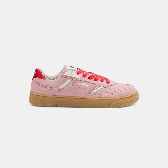 MoEa Sneaker Origin Low Rosa Veganes Wildleder & Beige Apfel