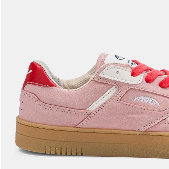 MoEa Sneaker Origin Low Rosa Veganes Wildleder & Beige Apfel