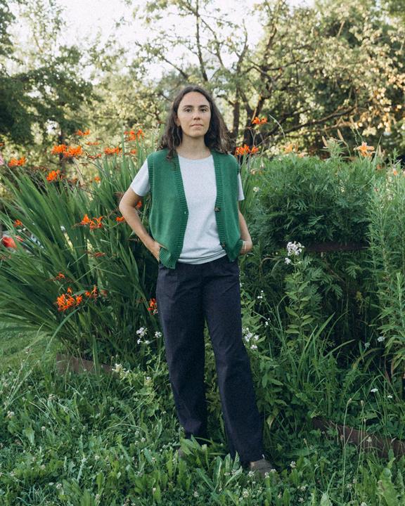 MATONA Geplooide Broek In Marineblauw