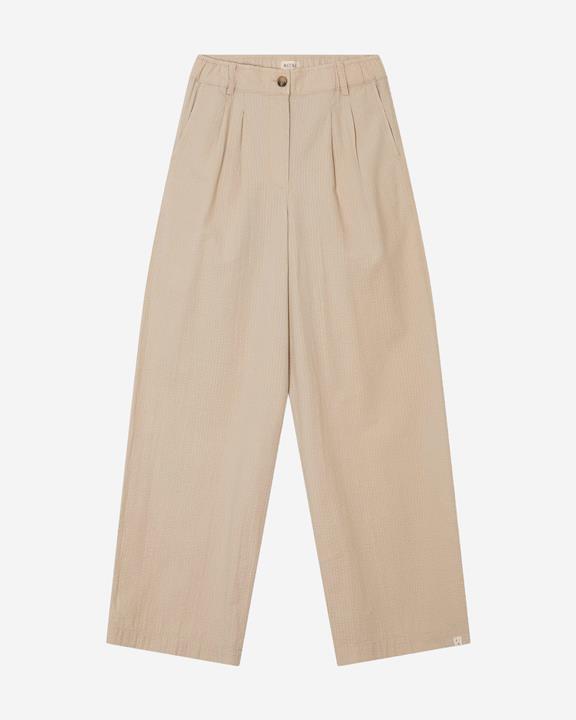 MATONA Broek Met Plooien In Zandkleur