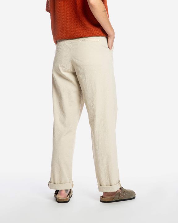 MATONA Broek Met Plooien In Zandkleur