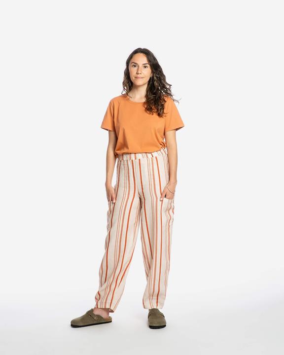 MATONA Gestreepte Broek Met Rechte Pijpen