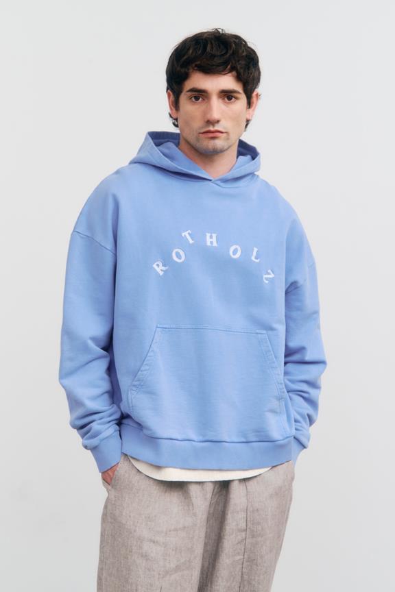 Hoodie Logo Faded Blue